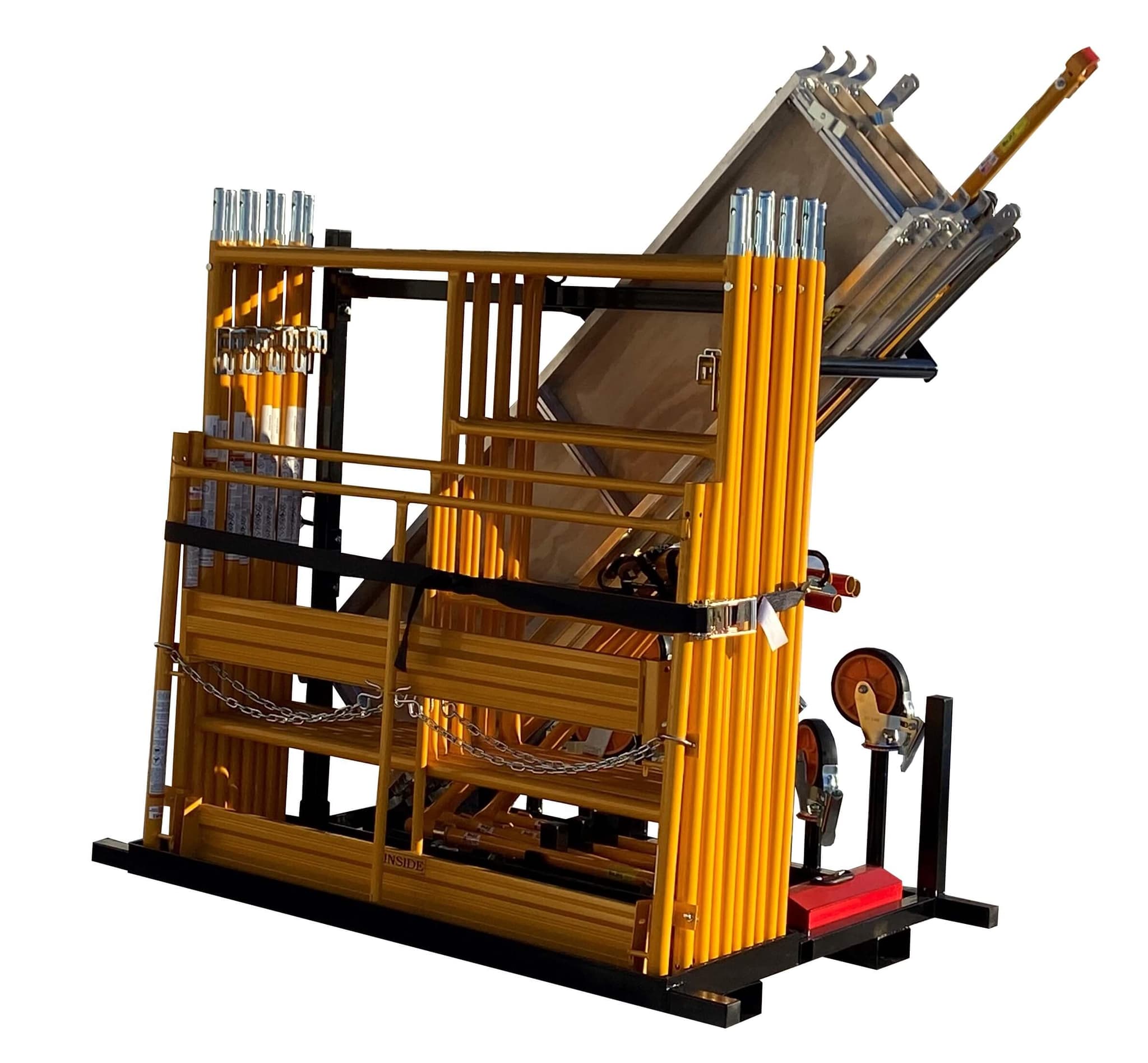 Scaffolding Package - 4 Sets w/ Wheels & Safety Rails (20')